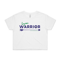 Lyme Warrior (Arrow) - Women's Crop Tee - White