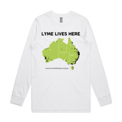 Lyme Lives Here - Unisex Long-Sleeve - White