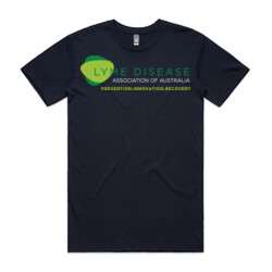 Men's Logo/Lyme Lives Here tee - Navy
